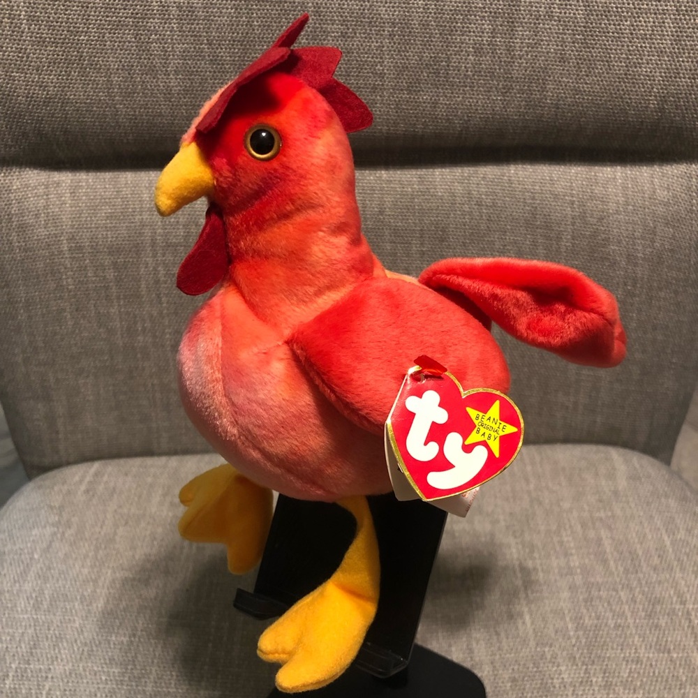 RARE TY Beanie Babies "STRUT" Rooster Retired 1996